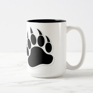 Toller schwuler Bärenpranken Schwarzweiß 3D-Effekt Zweifarbige Tasse