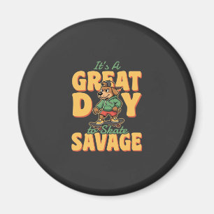 Toller Skate-Hund-Savage-Tag Magnet