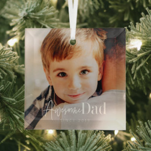 Toller Vater seit 20XX Modernes einfaches elegante Ornament Aus Glas