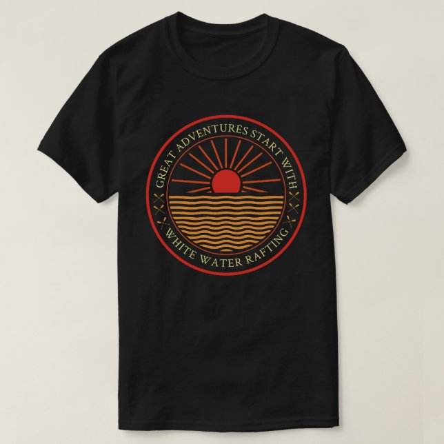 Tolles Abenteuer beginnt mit Rafting T-Shirt (Design vorne)
