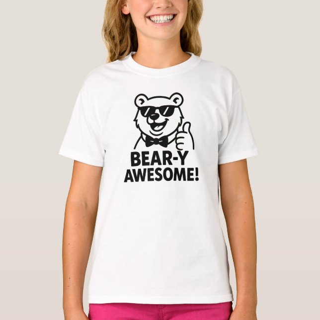 Tolles Bär-Grafik Cool Fun T-Shirt (Vorderseite)