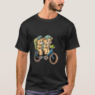 Tolles Biker-Teddy-Kostüm für Tandem-Doppelrad L T-Shirt
