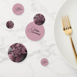 Tolles Blush-Blumen-Fraktal mit individuellem Text Konfetti