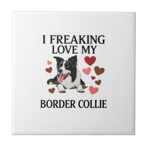 Tolles Border Collie Hund Herz_1 Fliese