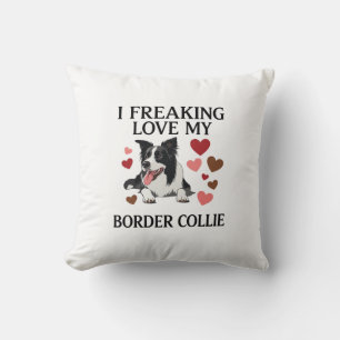 Tolles Border Collie Hund Herz_1 Kissen