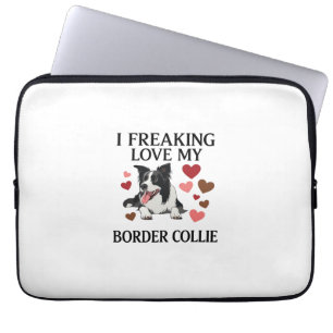 Tolles Border Collie Hund Herz_1 Laptopschutzhülle