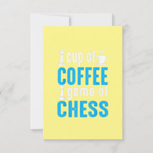Tolles Brettspiel - Ein Becher Kaffee Schach Dankeskarte