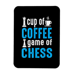 Tolles Brettspiel - Ein Becher Kaffee Schach Magnet