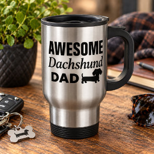 Tolles Dachshund-Vater-Reise-Edelstahl-Tasse Reisebecher