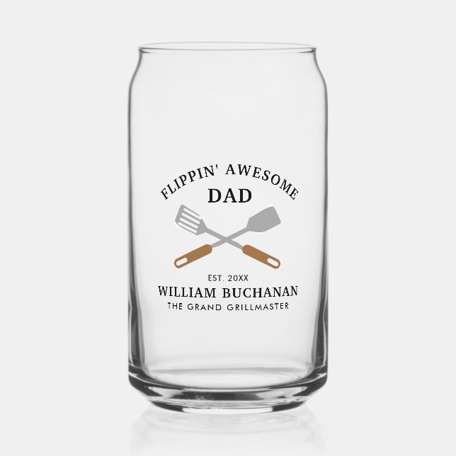 Tolles Dad-BBQ-Vater Personalized Dosenglas (Vorderseite)
