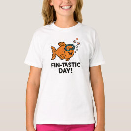 Tolles Design mit orangefarbenem Fisch T-Shirt