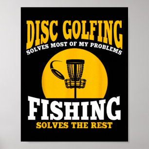 Tolles Disc-Golf- und Angelgeschenk Poster