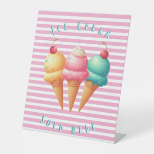 Tolles Eiscreme Sockelschild