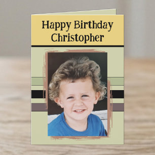 Tolles Enkelkind Foto hinzufügen grüner Geburtstag Karte