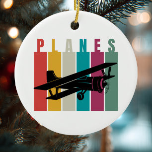 Tolles Flugzeug-Foto,Frohe Weihnachten,Personalisi Keramik Ornament