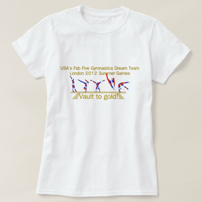 Tolles fünf USA-Gymnastik-Team 2012 T-Shirt (Design vorne)