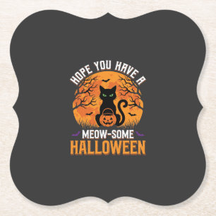 Tolles Halloween-Schwarzes-Katze Untersetzer