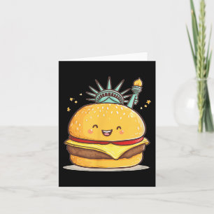 Tolles Liberty-Statue-Burger-Kostüm für Jungen und Karte