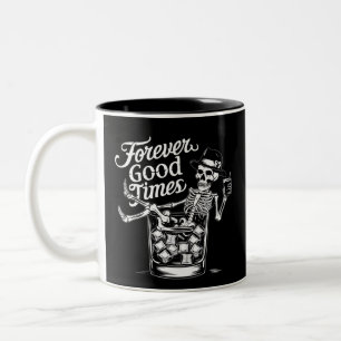 Tolles lustiges Halloween-Schädel-Foto für immer Zweifarbige Tasse