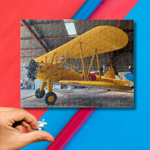 Tolles, lustiges Stearman-Flugzeugfoto, Familie, L Puzzle