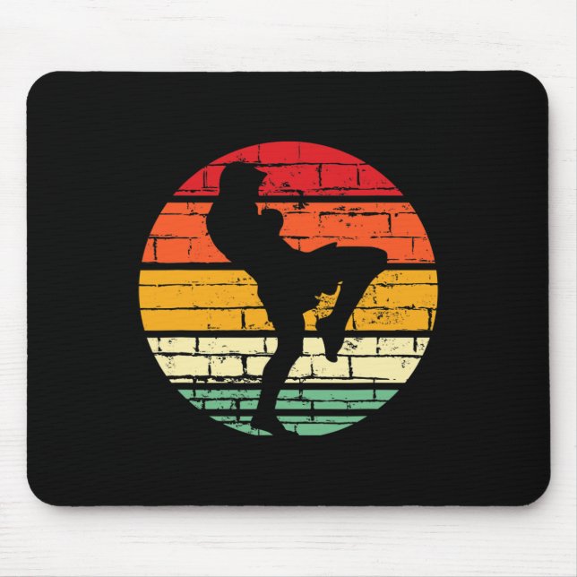 Tolles Muay-Thai-Geschenk Kampfsporttrainer, Kickb Mousepad (Vorne)