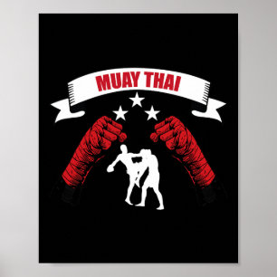 Tolles Muay-Thai-Kampfd Design Mma-Training Kickb Poster
