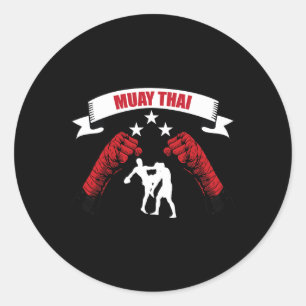 Tolles Muay-Thai-Kampfdesign Mma-Training Kickb Runder Aufkleber