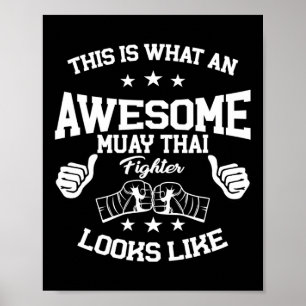 Tolles Muay Thai Kämpfer Geschenk Kickboxen Kampfs Poster
