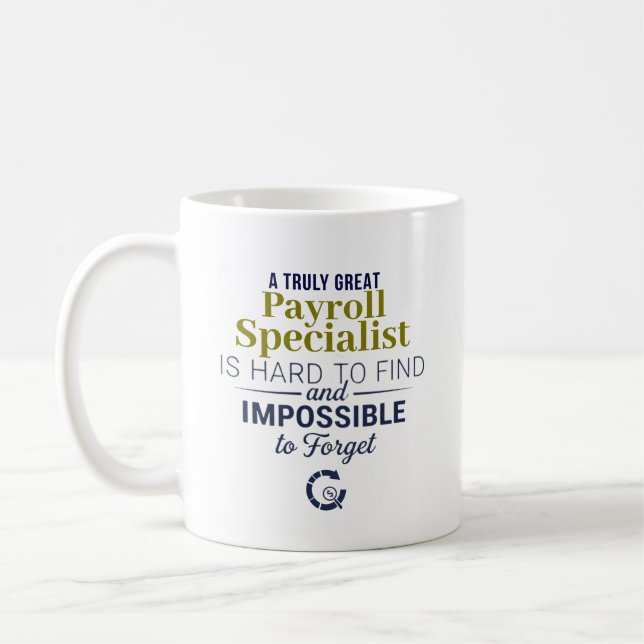 Tolles personalisiertes Geschenk für Payroll-Spezi Kaffeetasse (Links)