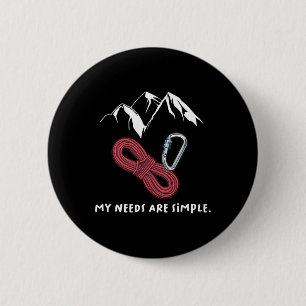 Tolles Rock Climbing Geschenk-Shirt Rock Climber B Button