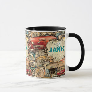 Tolles rustikales Handwerk Altes Auto Vintage-Kuns Tasse