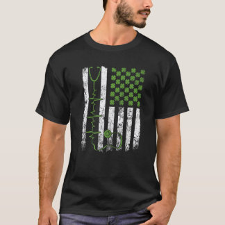 Tolles Stethoskop Amerikanische Flagge Krankenschw T-Shirt