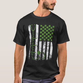 Tolles Stethoskop Amerikanische Flagge Krankenschw T-Shirt