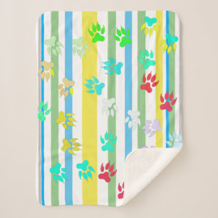 Tolles Streifen-Löwenpfoten-Muster-Decke Sherpadecke