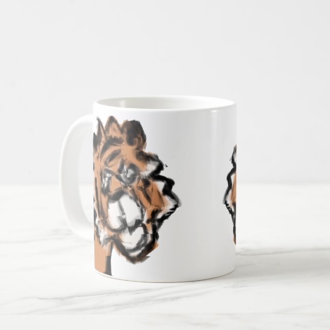 Tolles süßes Tigertasse Kaffeetasse (Vorderseite Links)