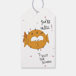 Tolles süßes „You're Swell“-Kugelfisch-Wortspiel Geschenkanhänger