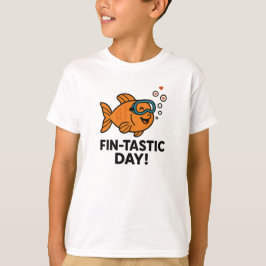 Tolles Tagesdesign mit orangefarbenem Fisch T-Shirt