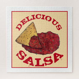 Tolles Tomato Salsa Tortilla Chips Illustration Puzzle