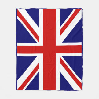 Tolles U.K-Flagge die Union Jack Blau gerahmt Fleecedecke