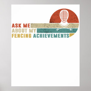 Tolles Vintage-Fecht-Geschenk-T-Shirt für stolze F Poster