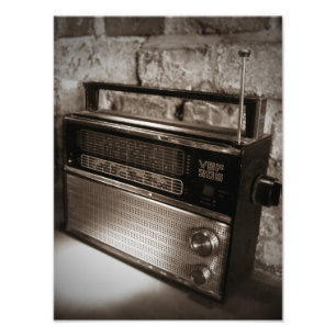 Tolles Vintage-Radio-Druckbild Fotodruck
