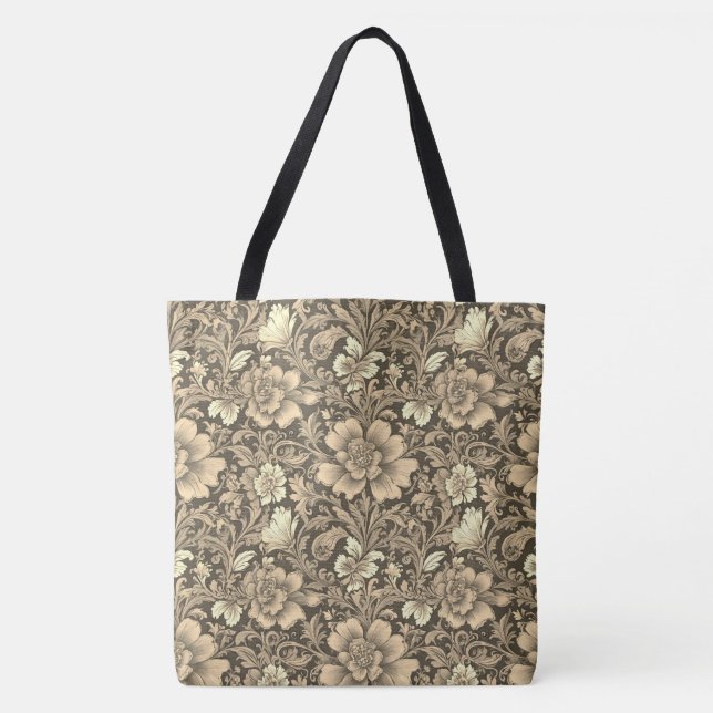 Tolles Vintage-Sepia-Blumenmuster  (Vorderseite)
