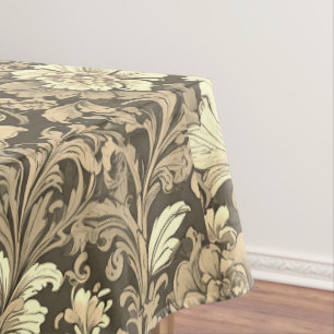 Tolles Vintage-Sepia-Blumenmuster  Tischdecke