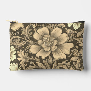 Tolles Vintage-Sepia-Blumenmuster Zubehörtasche