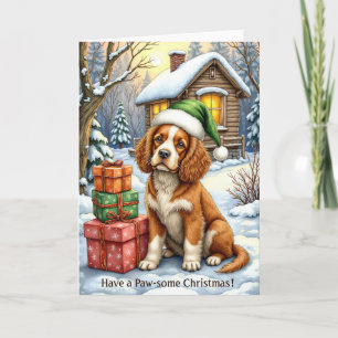 Tolles Weihnachten – American Water Spaniel Karte