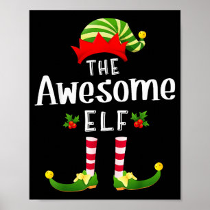 Tolles Weihnachtself-Matching-Pyjama-X-mas-Party Poster