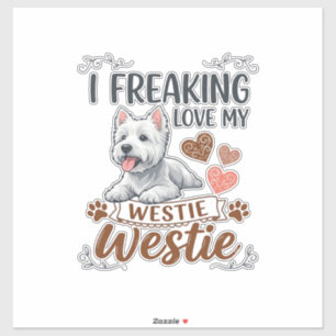 Tolles Westie-Hundeherz Pfoten_1 Aufkleber