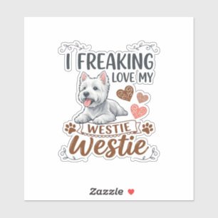 Tolles Westie-Hundeherz Pfoten_1 Aufkleber