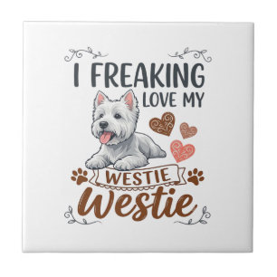 Tolles Westie-Hundeherz Pfoten_1 Fliese