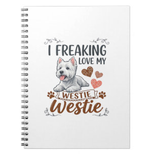 Tolles Westie-Hundeherz Pfoten_1 Notizblock